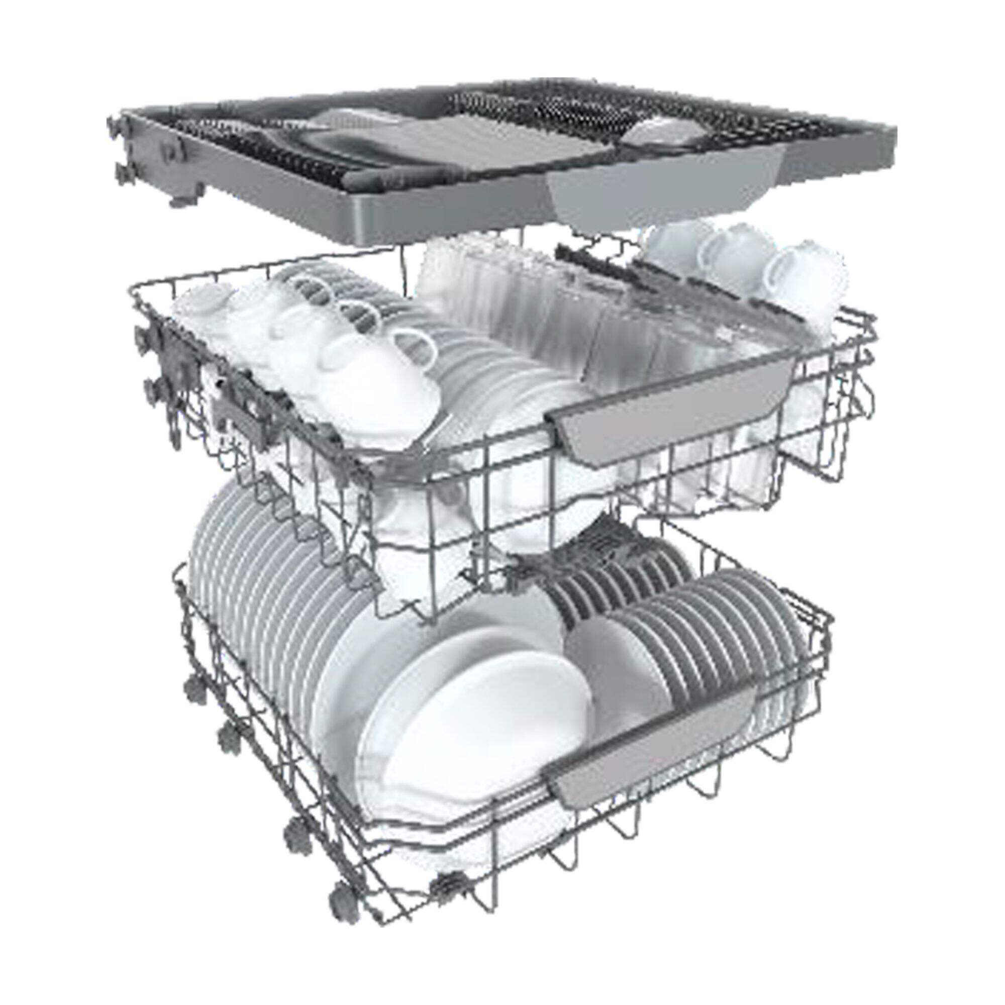 Hyxion DG1-A6302-AM 15-Place Setting Dishwasher - Silver Stainless Steel